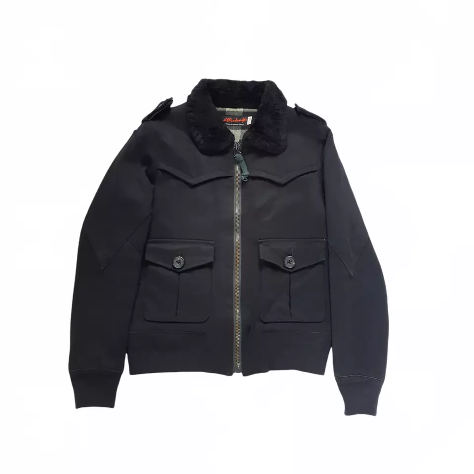 Macknight B-10 Black Cotton Military Jacket 3 Macknight B-10 Black Cotton Military Jacket