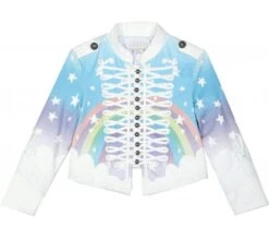 Magic Rainbow Will Military Denim Parade Jacket