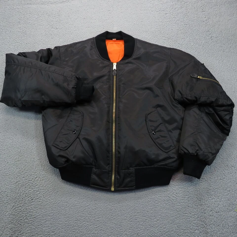 Marine Bulldogs Ma-1 Black Flight Bomber Jacket 4 Marine Bulldogs Ma-1 Black Flight Bomber Jacket - Image 2