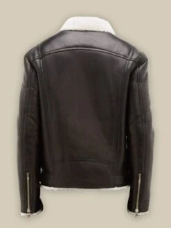 Men Streetstyle Shearling Leather Jacket -Us Military Jacket Men Streetstyle Shearling leather Jacket