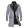 Men Trench Long Pea Coat