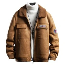 Men’s Air Force G-1 Aviator Sheepskin Sherpa Leather Jacket