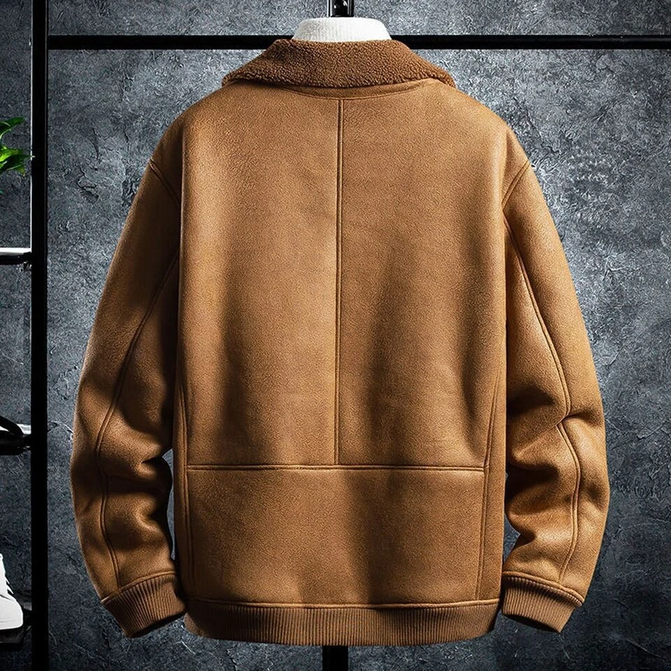 Men’s Air Force G-1 Aviator Sheepskin Sherpa Leather Jacket 4 Men’s Air Force G-1 Aviator Sheepskin Sherpa Leather Jacket - Image 2