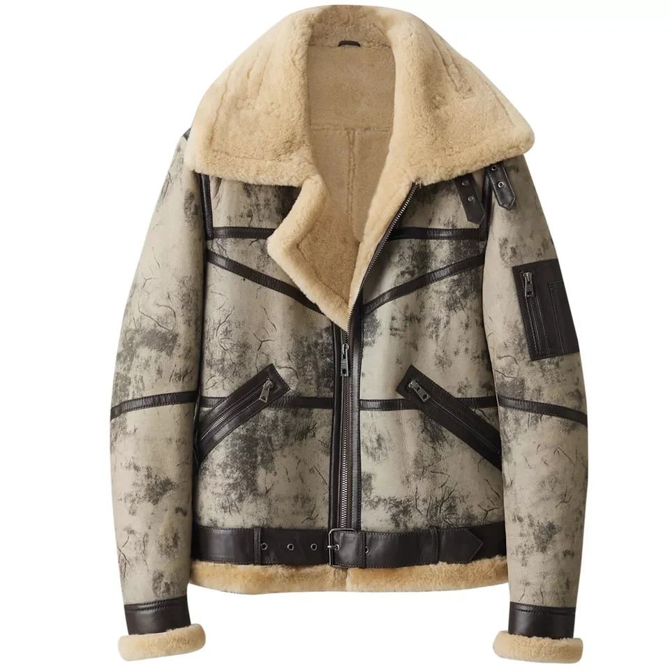 Men’s Aviator B3 Flight Bomber Shearling Jacket 3 Men’s Aviator B3 Flight Bomber Shearling Jacket