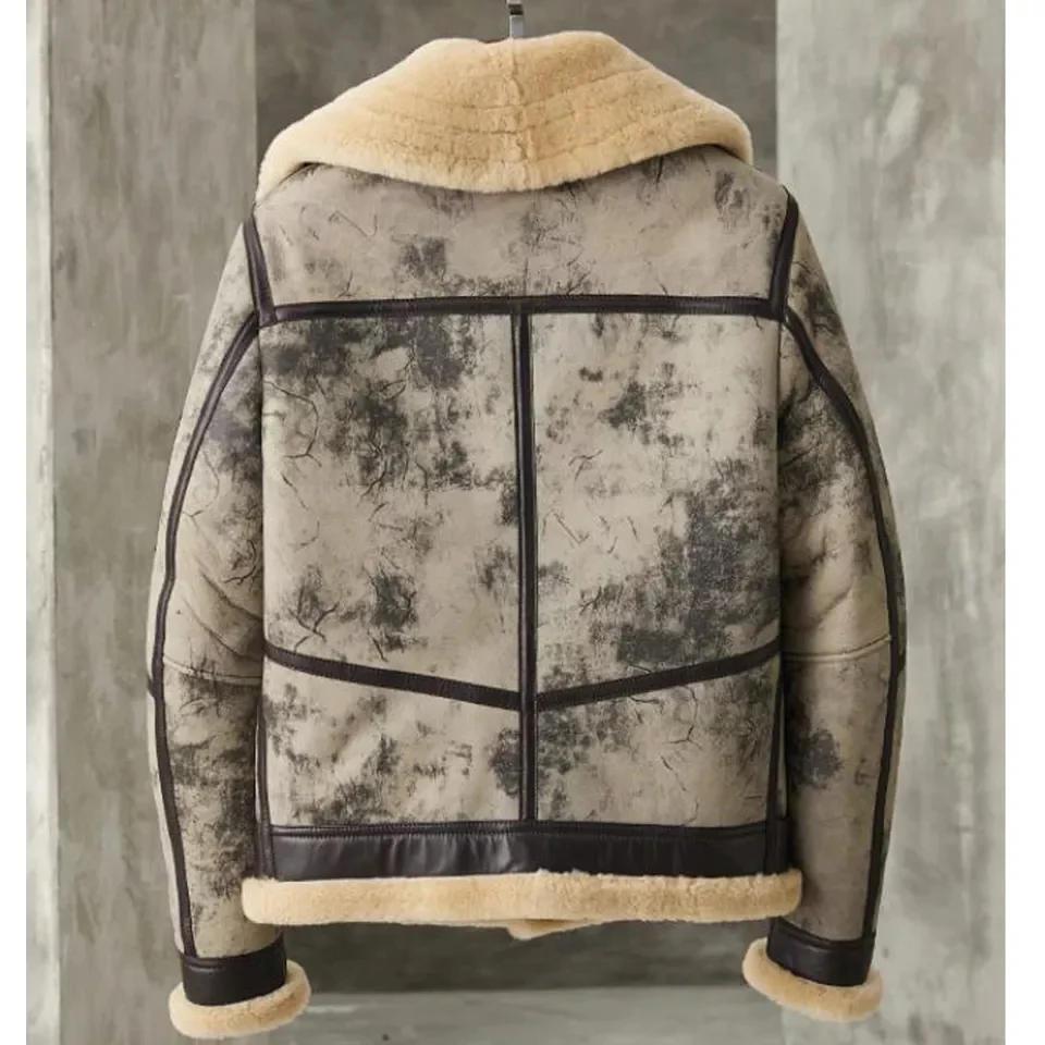 Men’s Aviator B3 Flight Bomber Shearling Jacket 4 Men’s Aviator B3 Flight Bomber Shearling Jacket - Image 2