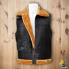 Men’s Aviator Raf B3 Real Shearling Bomber Flying Vest -Us Military Jacket Mens Aviator Raf B3 Real Shearling Bomber Flying Vest