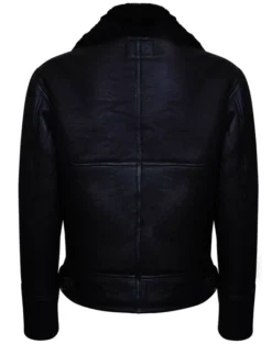 Men’s B-3 Hartland WW2 Black Leather Sheepskin Jacket -Us Military Jacket Mens B 3 Hartland WW2 Black Leather Sheepskin Jacket 1