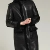Men’s B-3 Shearling Black Winter Leather Long Thick Coat -Us Military Jacket Mens B 3 Shearling Black Winter Leather Long Thick Coat