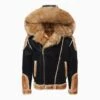 Men’s B3 Shearling Bomber Jacket -Us Military Jacket Mens B3 Shearling Bomber Jacket
