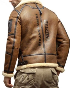 Men’s B3 Sheepskin Leather Aviator Jacket -Us Military Jacket Mens B3 Sheepskin Aviator Jacket