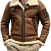 Men’s B3 Sheepskin Leather Aviator Jacket -Us Military Jacket Mens B3 Sheepskin Leather Aviator Jacket