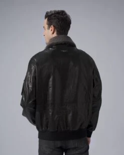 Men’s Black G-1 Aviator Leather Jacket With Fur Collar 9 Men’s Black G-1 Aviator Leather Jacket With Fur Collar -Us Military Jacket Mens Black G 1 Aviator Leather Jacket 1