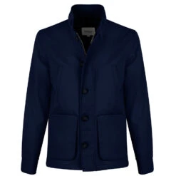 Men’s Blue Cotton Zipper Field Jacket