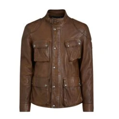 Men’s Brown Leather Field Jacket