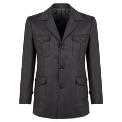 Men’s Brown Wool- Blend Field Jacket