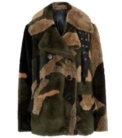 Men’s Camo-Print Faux Fur Jacket