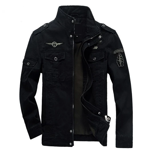 Men’s Casual Cotton Military Badge Field Jacket 3 Men’s Casual Cotton Military Badge Field Jacket