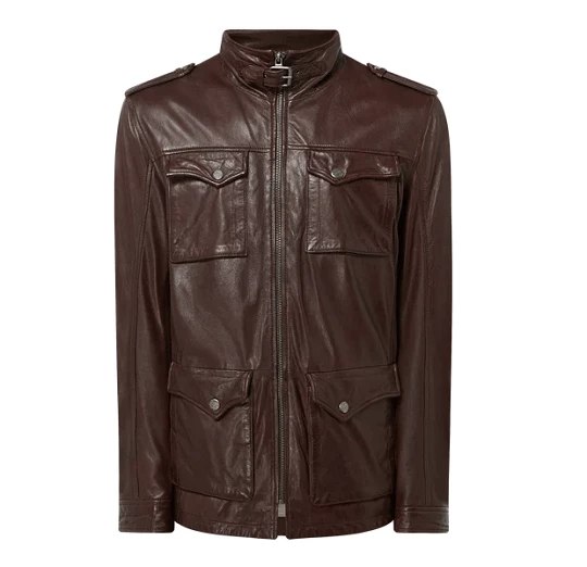 Men’s Classic Chocolate Brown Field Leather Jacket 3 Men’s Classic Chocolate Brown Field Leather Jacket