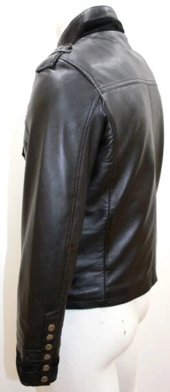 Men’s Classic Military Rock Black Napa Leather Parade Jacket 17 Men’s Classic Military Rock Black Napa Leather Parade Jacket -Us Military Jacket Mens Classic Military Black Napa Leather Parade Jacket