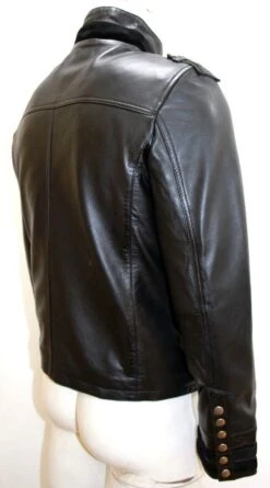 Men’s Classic Military Rock Black Napa Leather Parade Jacket 14 Men’s Classic Military Rock Black Napa Leather Parade Jacket -Us Military Jacket Mens Classic Military Rock Leather Parade Jacket