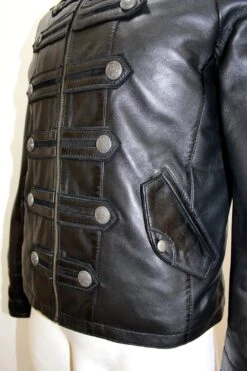 Men’s Classic Military Rock Black Napa Leather Parade Jacket 15 Men’s Classic Military Rock Black Napa Leather Parade Jacket -Us Military Jacket Mens Classic Military Rock Parade Jacket