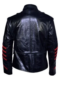 Men’s Classic Miltary Style Rock Black Leather Parade Jacket 8 Men’s Classic Miltary Style Rock Black Leather Parade Jacket -Us Military Jacket Mens Classic Miltary Style Rock Black Leather Parade Jacket 1