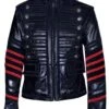 Men’s Classic Miltary Style Rock Black Leather Parade Jacket -Us Military Jacket Mens Classic Miltary Style Rock Black Leather Parade Jacket