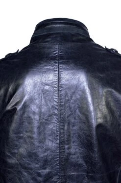 Men’s Classic Miltary Style Rock Black Leather Parade Jacket 11 Men’s Classic Miltary Style Rock Black Leather Parade Jacket -Us Military Jacket Mens Classic Miltary Style Rock Leather Parade Jacket