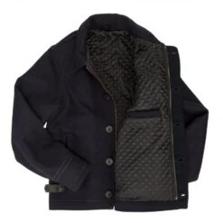 Classic Navy Blue Leather USN Jacket 9 Classic Navy Blue Leather USN Jacket -Us Military Jacket Mens Classic Navy Blue Quilt Lining Suede Leather Jackets