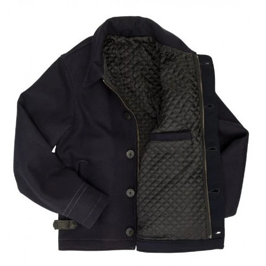 Classic Navy Blue Leather USN Jacket 6 Classic Navy Blue Leather USN Jacket - Image 4