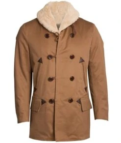 Men’s Cotton Shearling Pea Coat