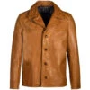 Men’s Cowhide Hip Length Car Coat