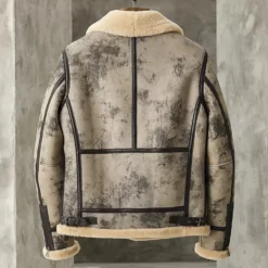 Men’s Fur B3 Flight Aviator Bomber Shearling Jacket -Us Military Jacket Mens Fur B3 Flight Aviator Bomber Shearling Jacket