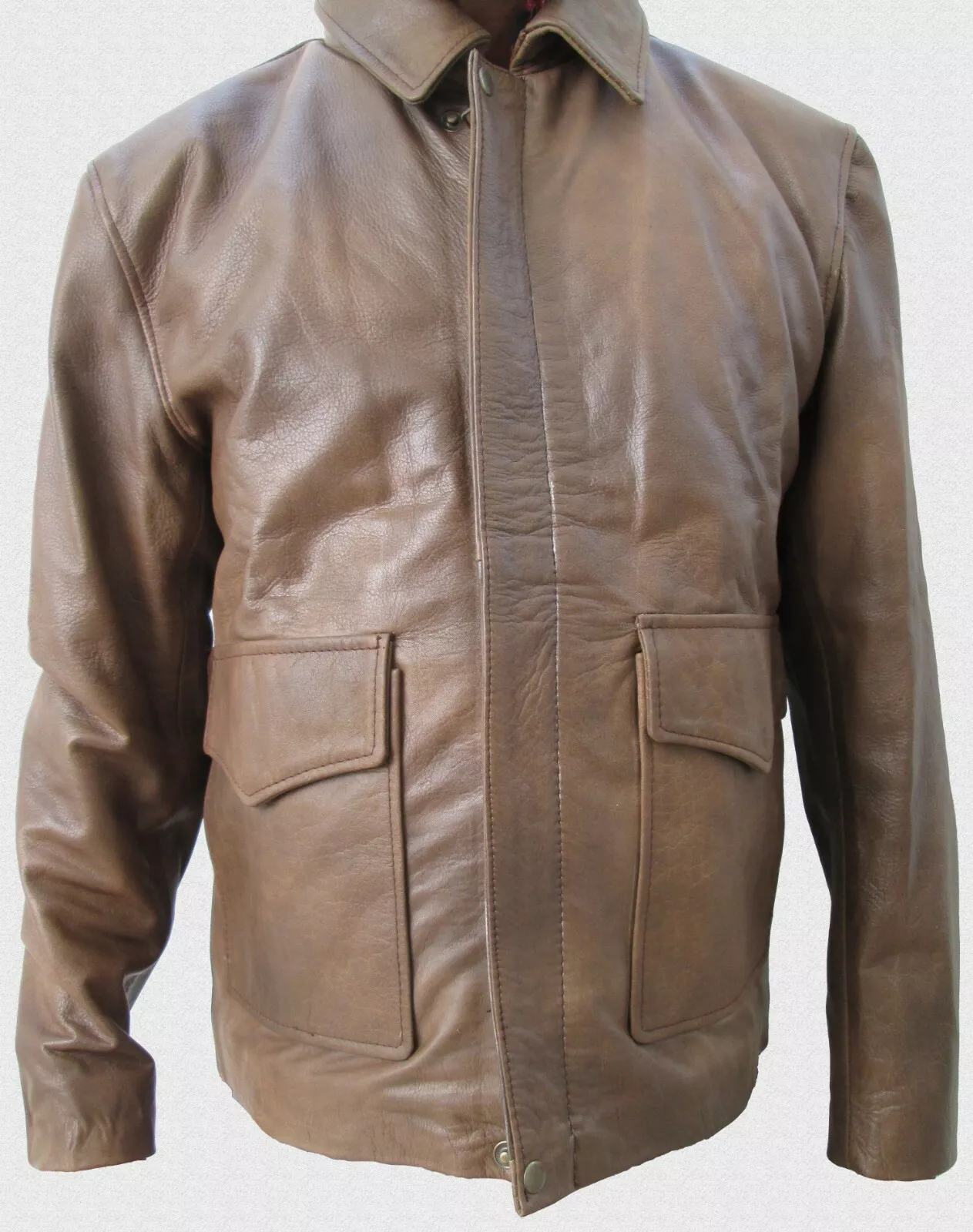 Men’s G-2 Bomber Vintage Distressed Brown Cowhide Leather Jacket 3 Men’s G-2 Bomber Vintage Distressed Brown Cowhide Leather Jacket