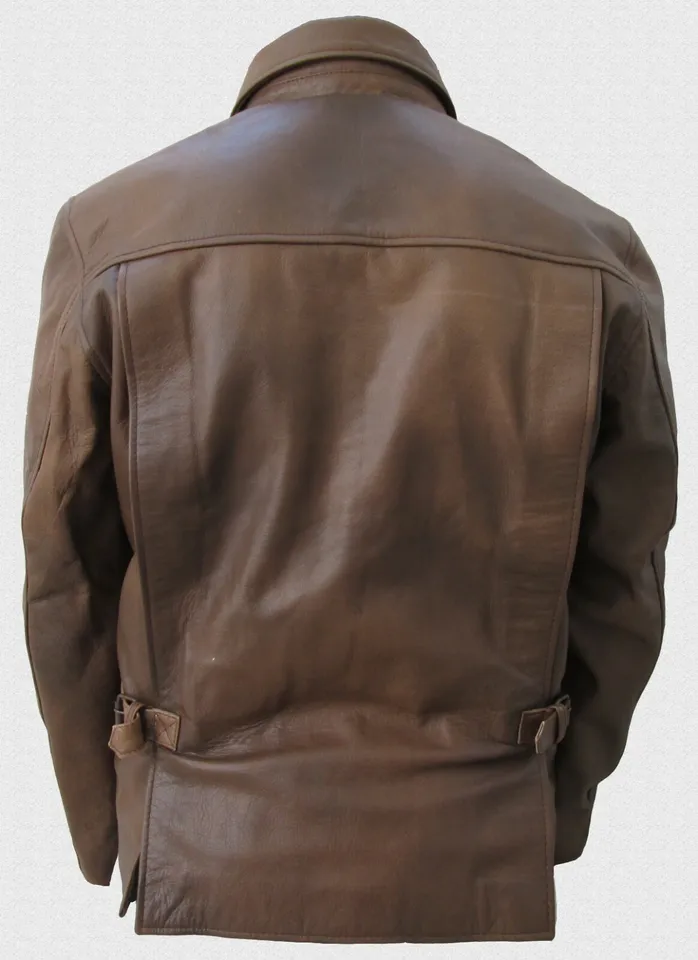 Men’s G-2 Bomber Vintage Distressed Brown Cowhide Leather Jacket 4 Men’s G-2 Bomber Vintage Distressed Brown Cowhide Leather Jacket - Image 2