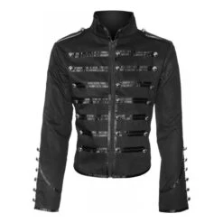 Men’s Gothic Black Military Parade Jacket