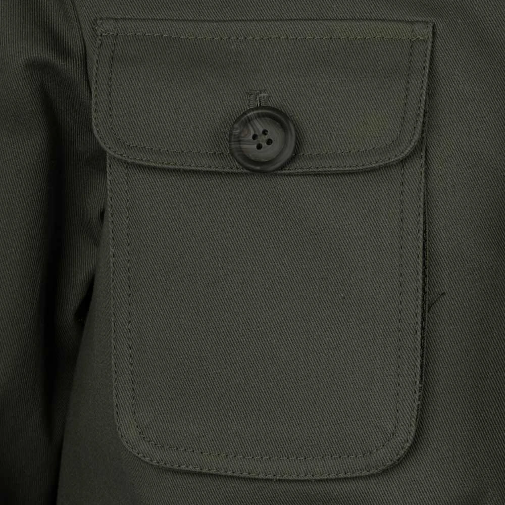 Men’s Green Cotton Zipper Field Jacket 5 Men’s Green Cotton Zipper Field Jacket - Image 3