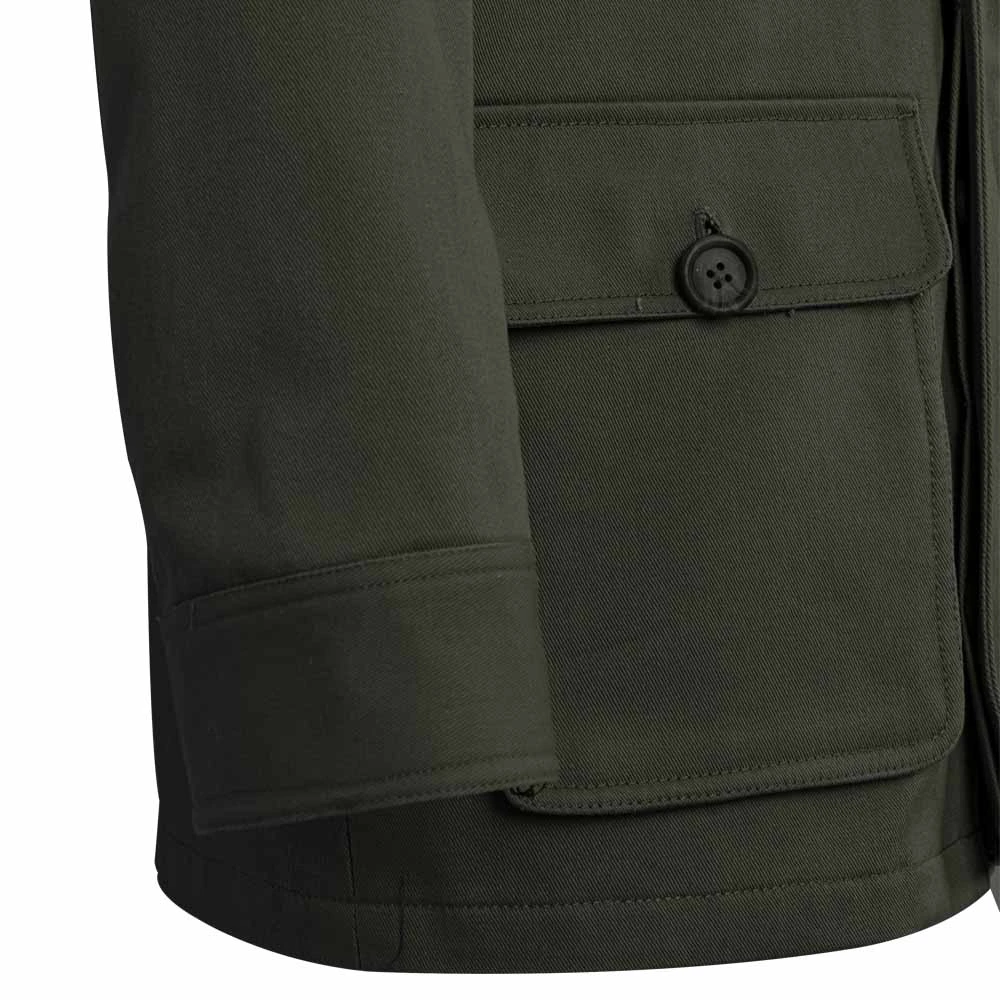 Men’s Green Cotton Zipper Field Jacket 7 Men’s Green Cotton Zipper Field Jacket - Image 5