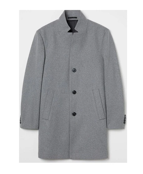 Men’s Grey Wool Blend Coat 3 Men’s Grey Wool Blend Coat