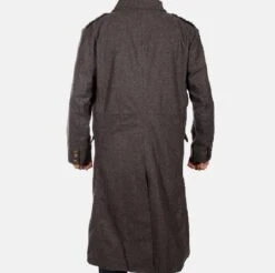 Men’s Long Grey Peacoat -Us Military Jacket Mens Grey Wool Peacoat