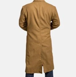 Men’s Khaki Wool Long Peacoat -Us Military Jacket Mens Khaki Wool Peacoat
