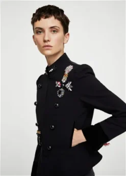 Men’s Mango Military-style Black Parade Jacket 9 Men’s Mango Military-style Black Parade Jacket -Us Military Jacket Mens Mango Military style Black Jacket 1