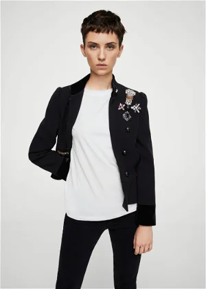 Men’s Mango Military-style Black Parade Jacket 4 Men’s Mango Military-style Black Parade Jacket - Image 2