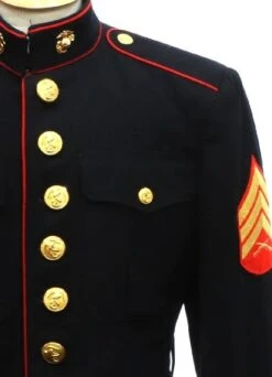 Mens Marine Corps USMC Sergeant Military Dress Black Jacket -Us Military Jacket Mens Marine Corps USMC Sergeant Military Dress Black Jacket 1