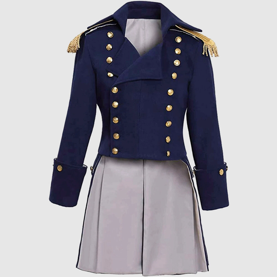 Mens Navy Blue Colonial Military Uniform Jacket 3 Mens Navy Blue Colonial Military Uniform Jacket