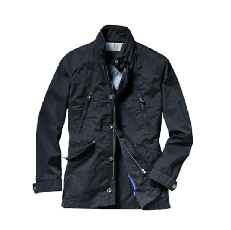 Men’s New Classic Blue Cotton Field Jacket 3 Men’s New Classic Blue Cotton Field Jacket