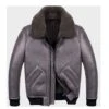 Men’s Shearling Grey Sheepskin B2 Leather Jacket 2 Men’s Shearling Grey Sheepskin B2 Leather Jacket -Us Military Jacket Mens Shearling Grey Sheepskin B2 Leather Jacket