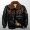 Shearling Bomber Aviator Jacket -Us Military Jacket Mens Top Gun Aviator Jacket