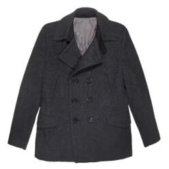 Men’s US Navy Jet Grey Short Wool Peacoat