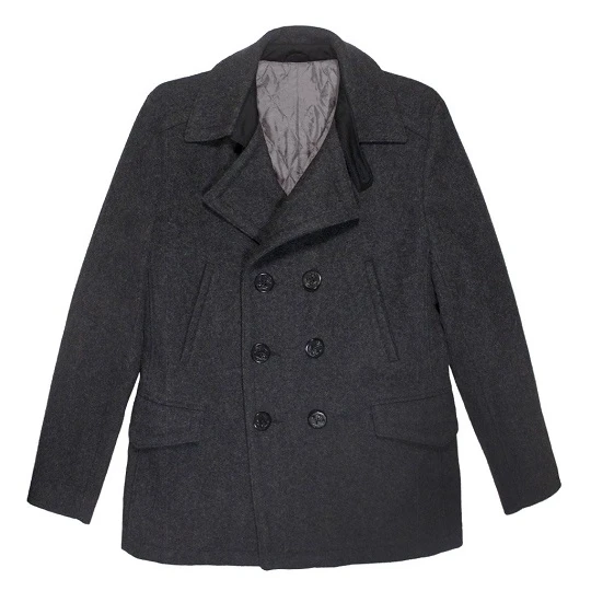 Men’s US Navy Jet Grey Short Wool Peacoat 3 Men’s US Navy Jet Grey Short Wool Peacoat